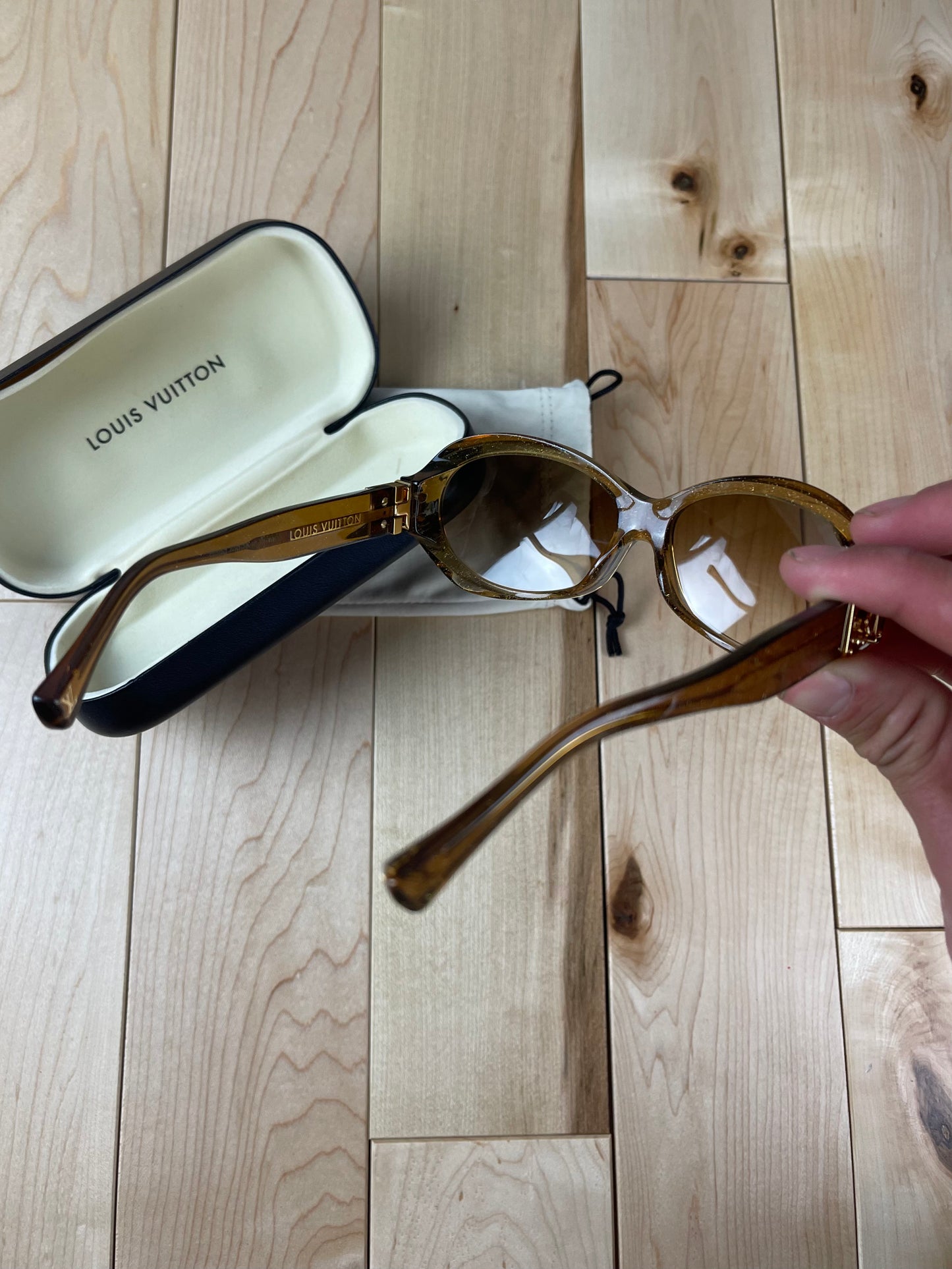 2007 Louis Vuitton Obsession GM Brown Oval Sunglasses