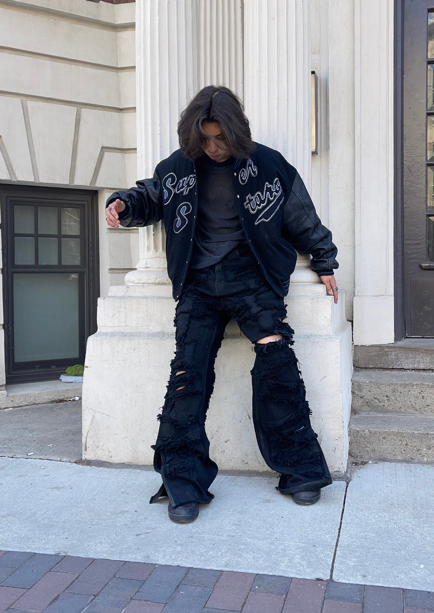 AW2021 Rick Owens Gethesmane Destroyed Wide Cut Denim