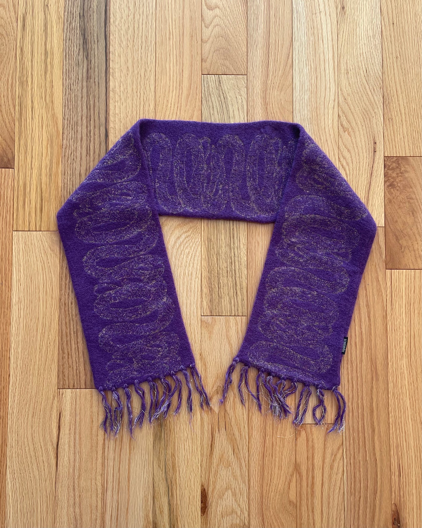 Hysteric Glamour Purple Snake Print Wool Scarf