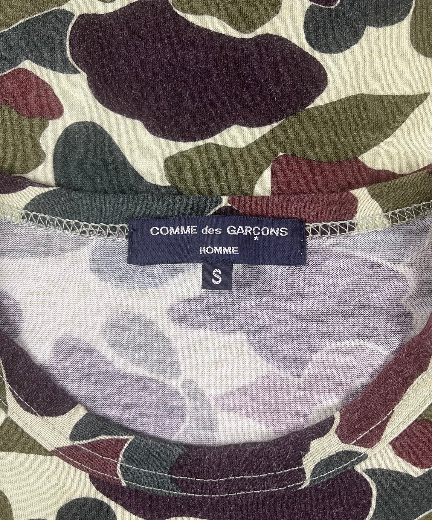 Early 2000s Comme Des Garcons Homme Camo Graphic T-Shirt