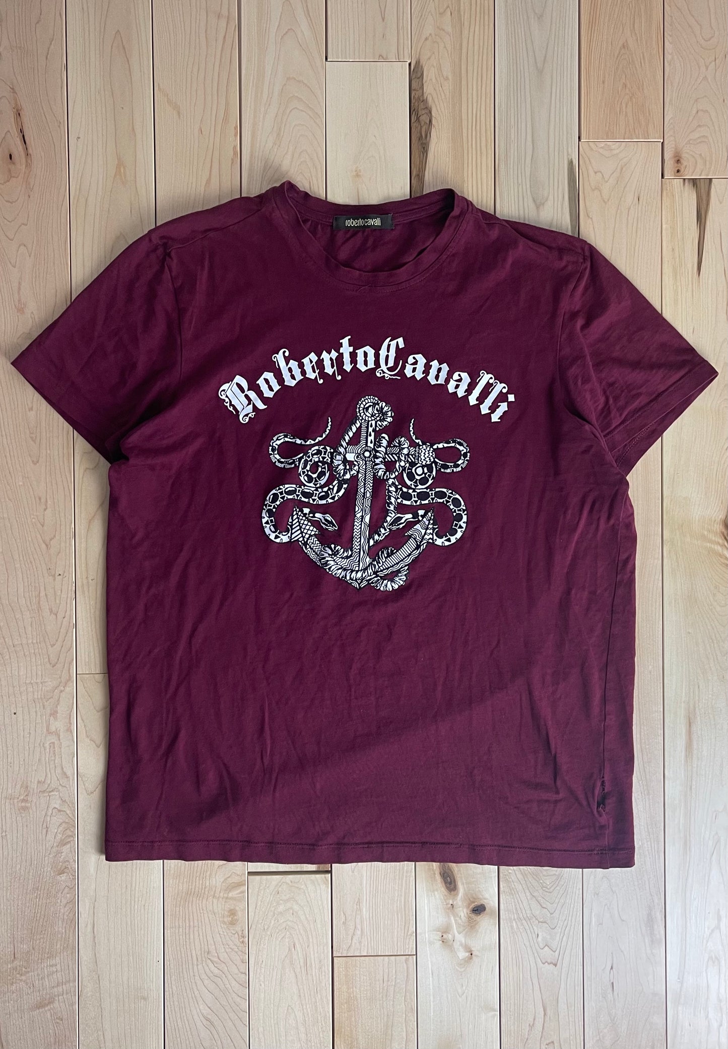 Roberto Cavalli Anchor Graphic T-Shirt