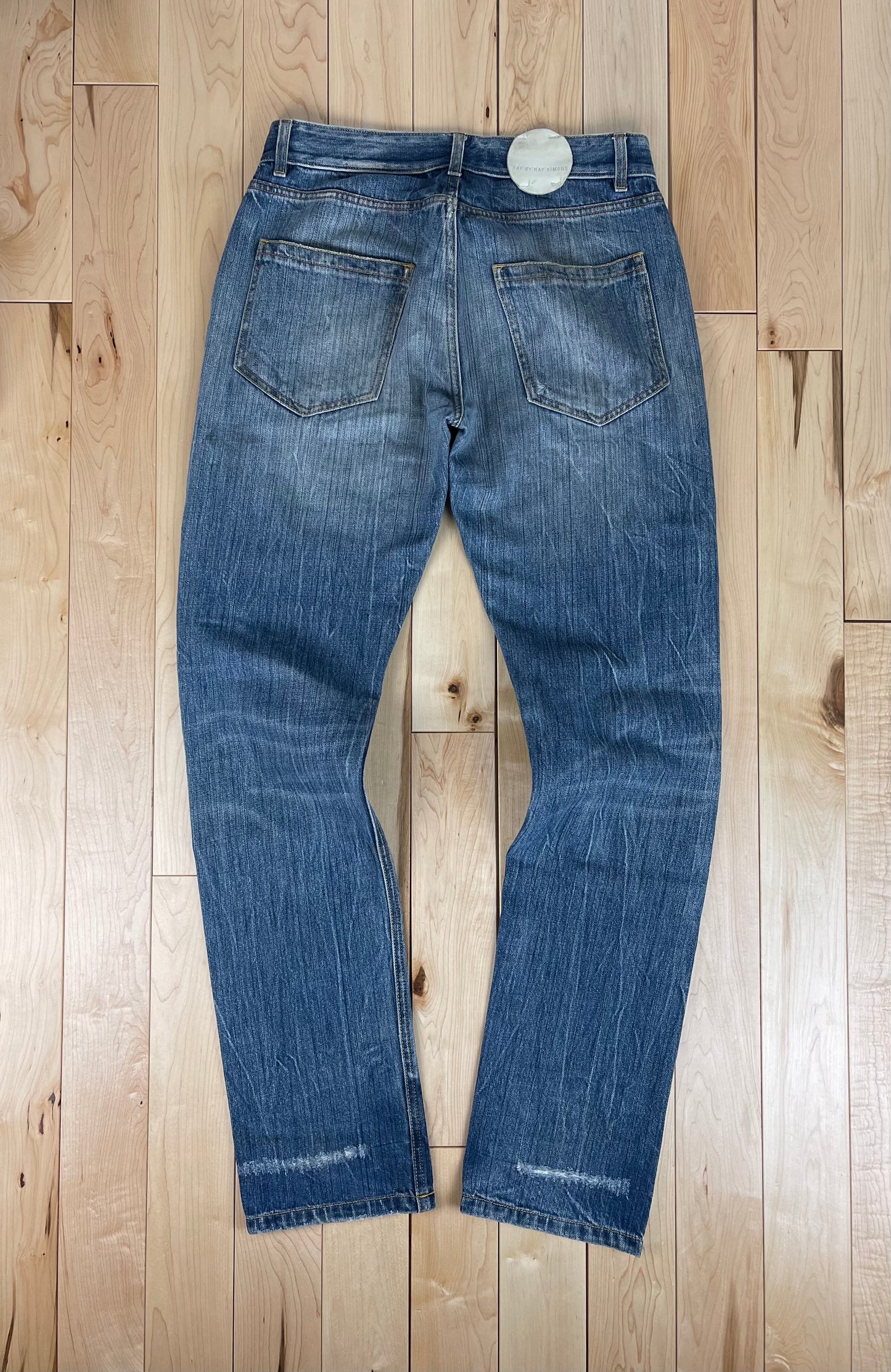 Raf by Raf Simons Blue Washed Slim Cut Denim