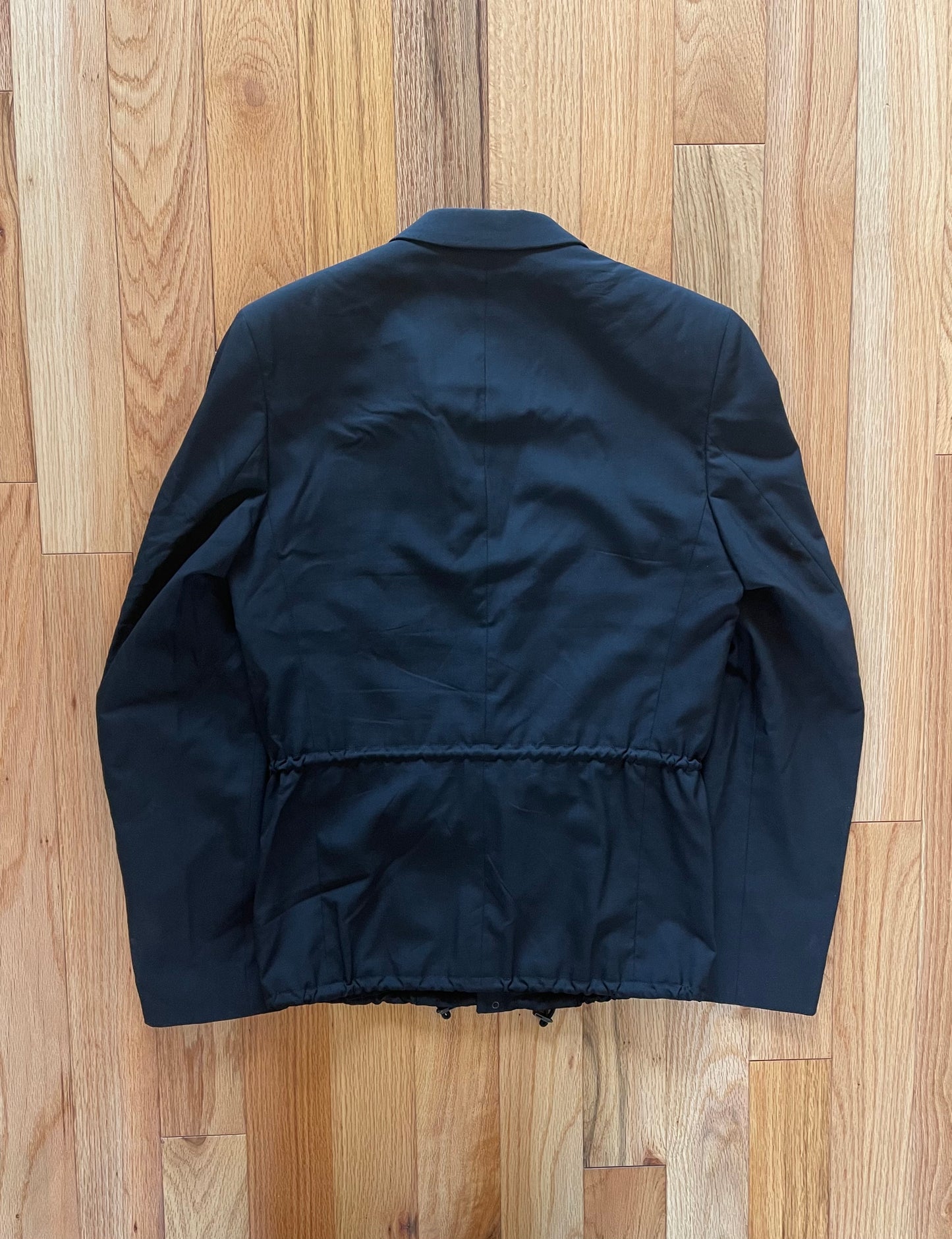 SS2008 Raf Simons Black Bungee Velcro Close Blazer