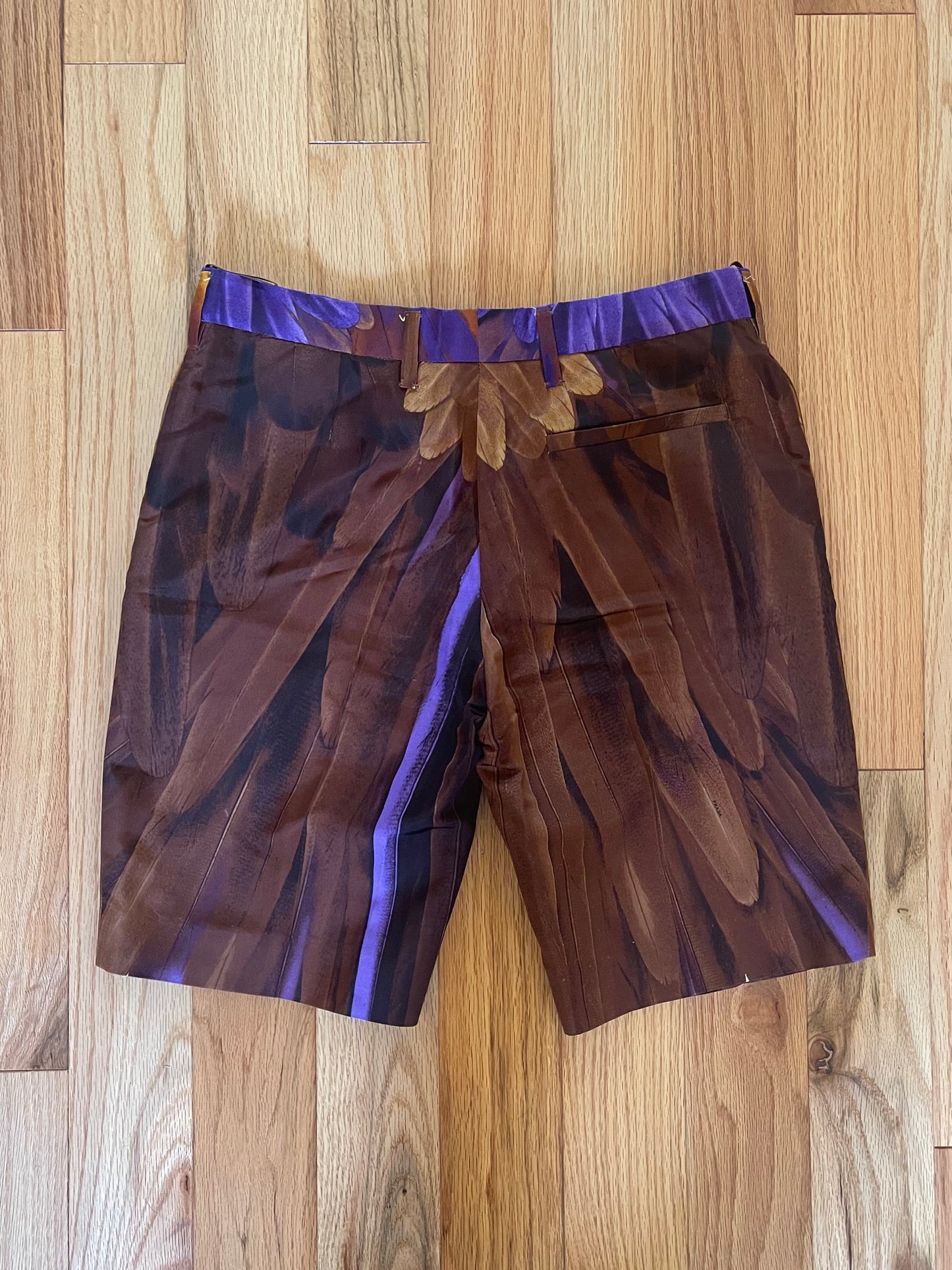 Prada Feather Print Shorts