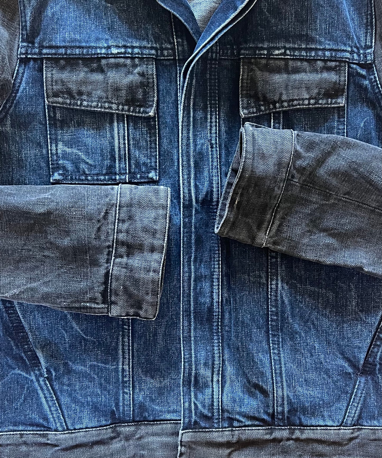 AW2010 Balenciaga Reconstructed Hybrid Denim Jacket