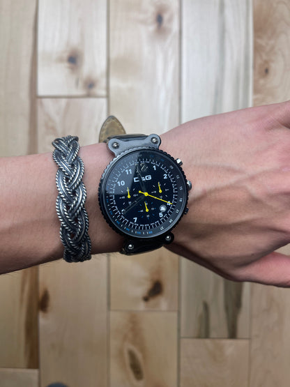 Dolce & Gabbana Black Leather Band Sport Watch