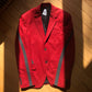 Dirk Bikkembergs Red Pure Wool Striped Blazer