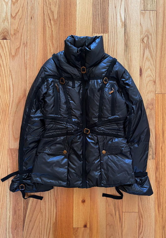 Early 2000’s Roberto Cavalli Bondage Strap Puffer Jacket