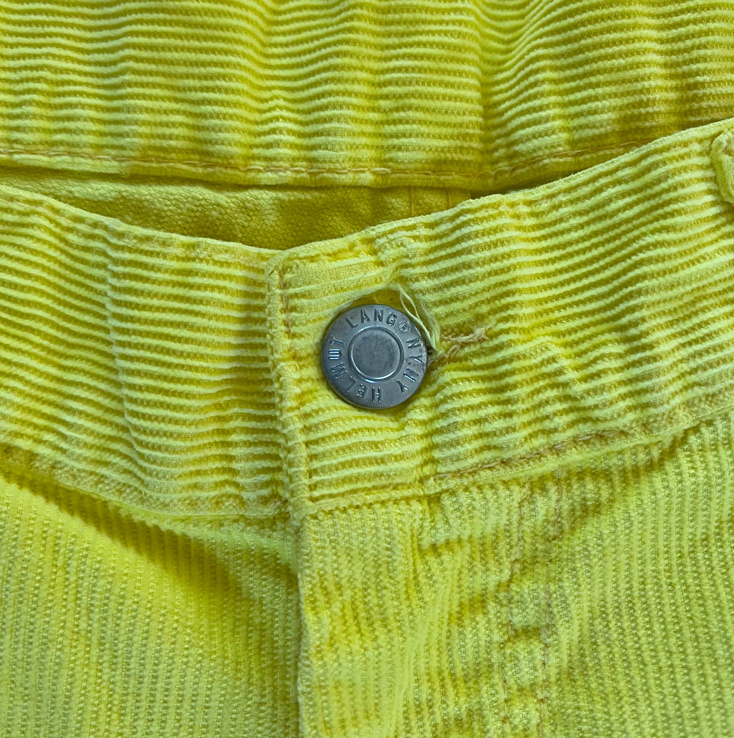 2000 Helmut Lang Neon Yellow Corduroy Pants