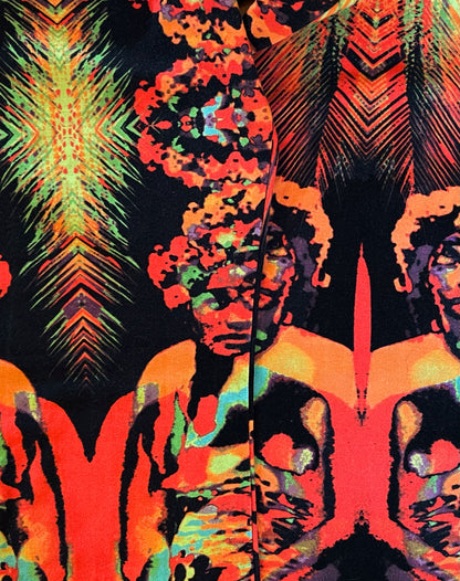 SS2000 Jean Paul Gaultier Psychedelic Print Denim