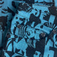 Hysteric Glamour Cartoon Full Print Blue Straight Cut Denim
