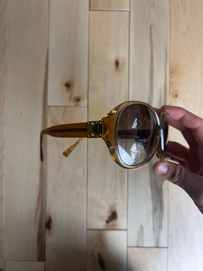 Louis Vuitton Honey Brown Round Sunglasses
