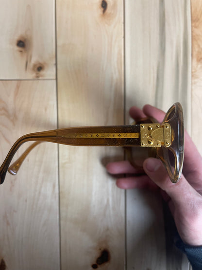 Louis Vuitton Honey Brown Round Sunglasses
