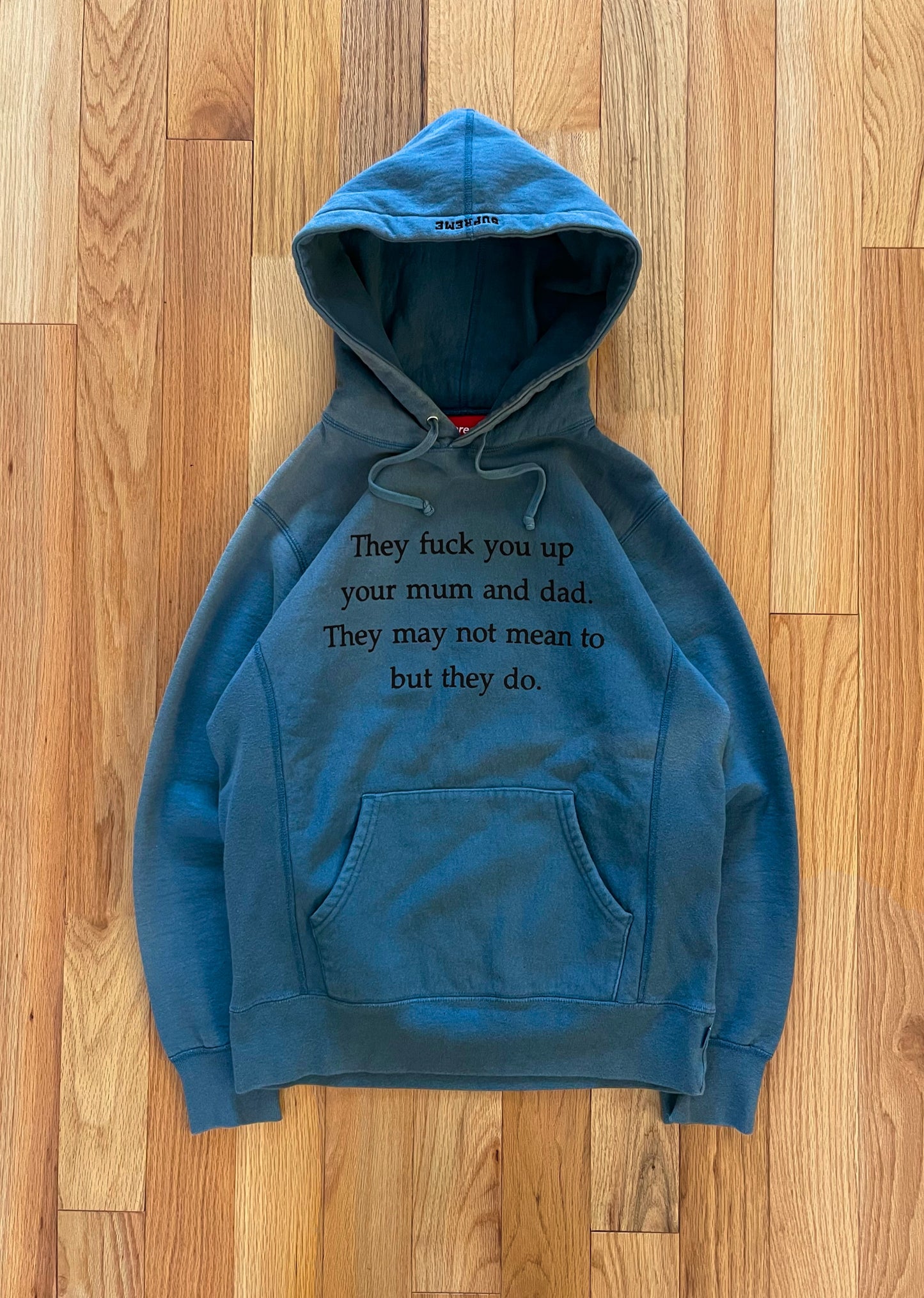 AW2016 Supreme ‘They Fuck You Up’ Pullover Hoodie