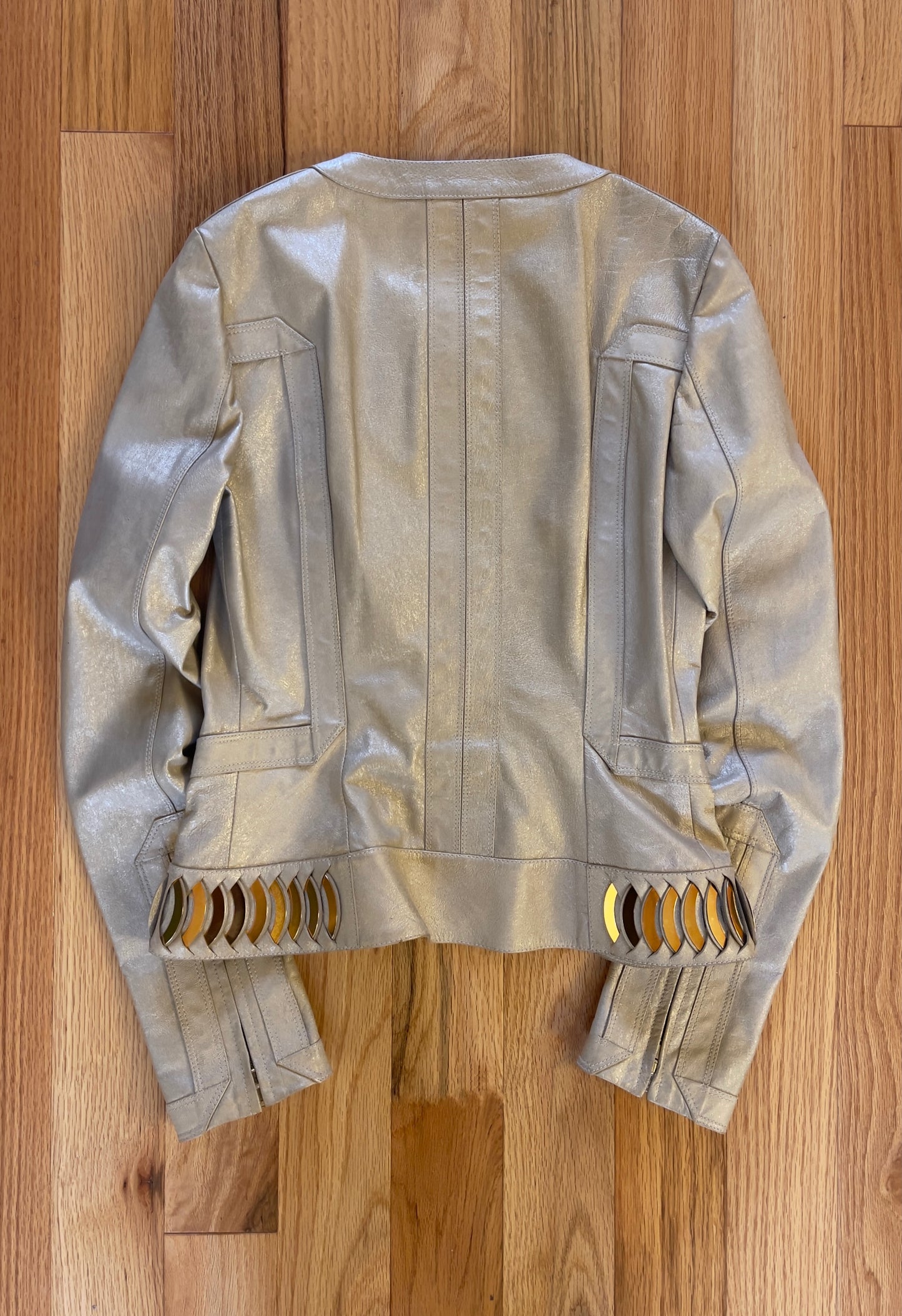 SS2005 Gucci by Alessandra Facchinetti Gold Leather Jacket