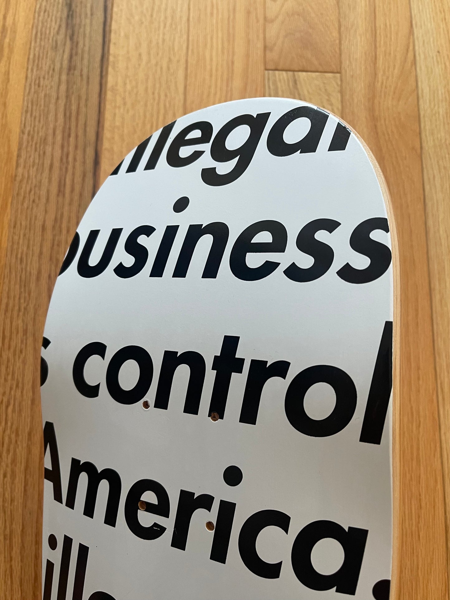 SS2018 Supreme Illegal Business Controls America Skate Deck