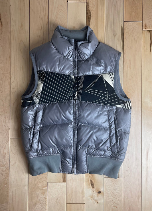 Neil Barrett Geometric Silver Puffer Vest