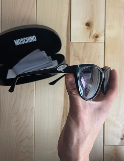 Moschino Purple Tinted Cat Eye Oval Sunglasses
