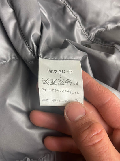 Neil Barrett Geometric Silver Puffer Vest