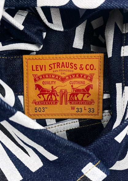 Junya Watanabe x Levis Poem Full Print 503 Denim