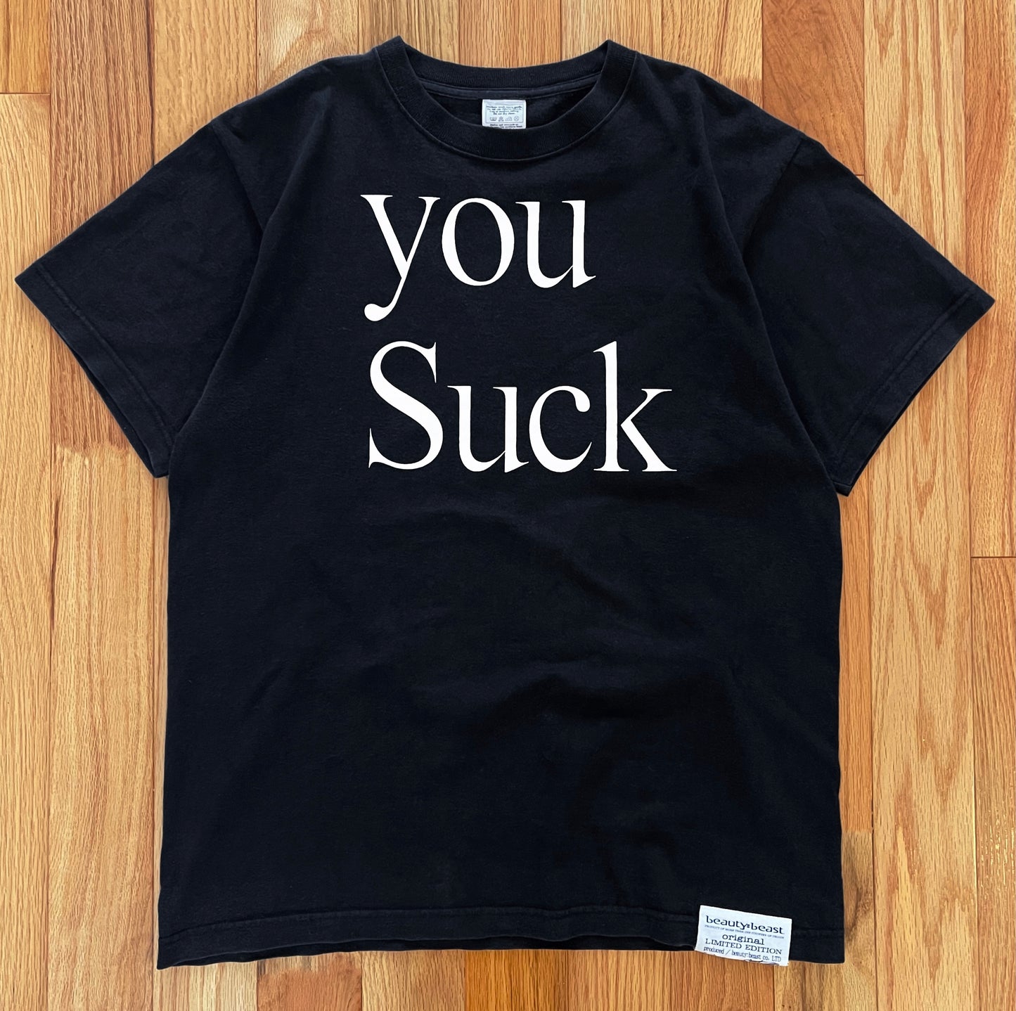 Vintage 90s Beauty:Beast ‘You Suck’ Graphic T-Shirt