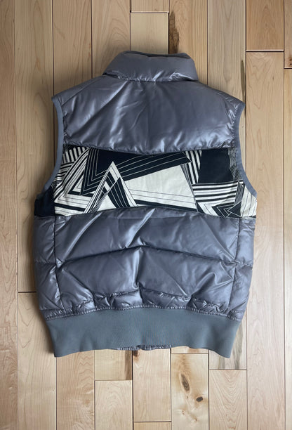 Neil Barrett Geometric Silver Puffer Vest