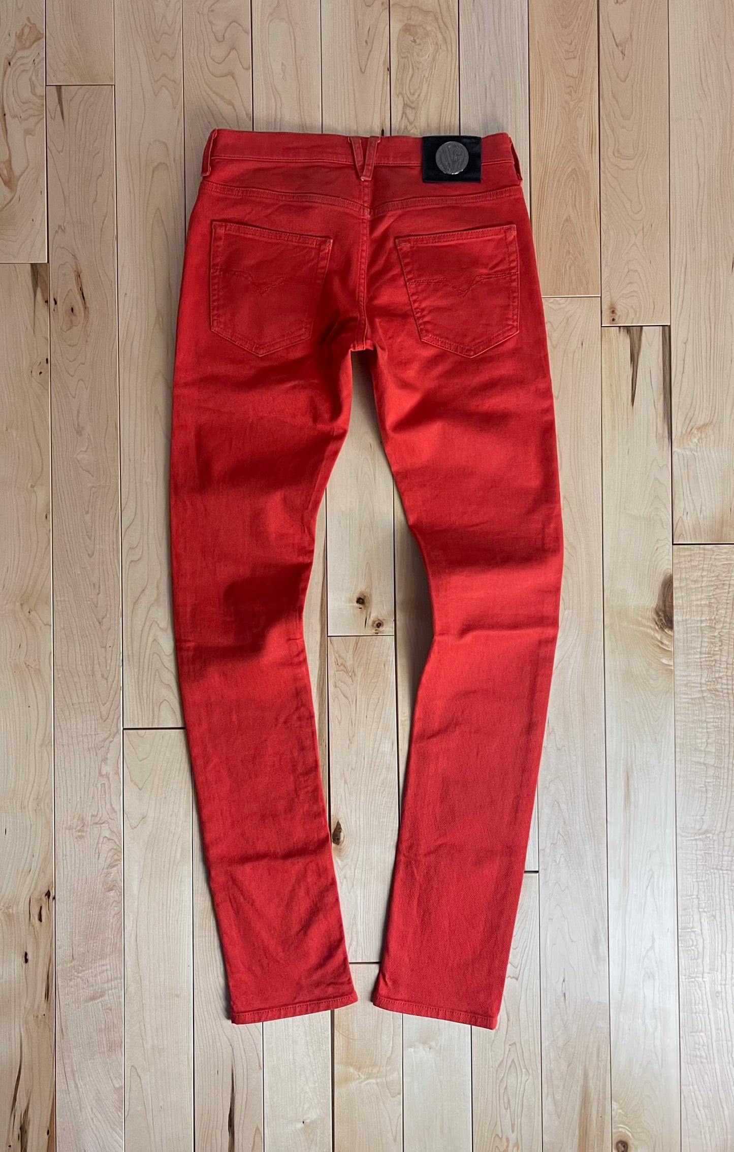 Versace Slim Cut Orange Tapered Denim