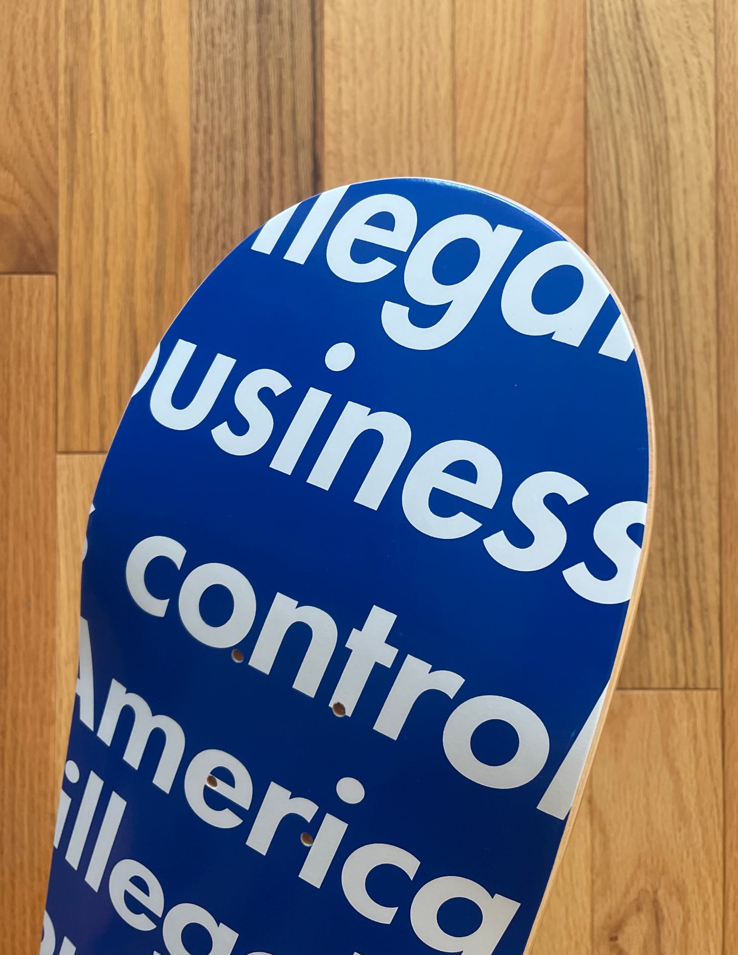 SS2018 Supreme Illegal Business Controls America Skate Deck