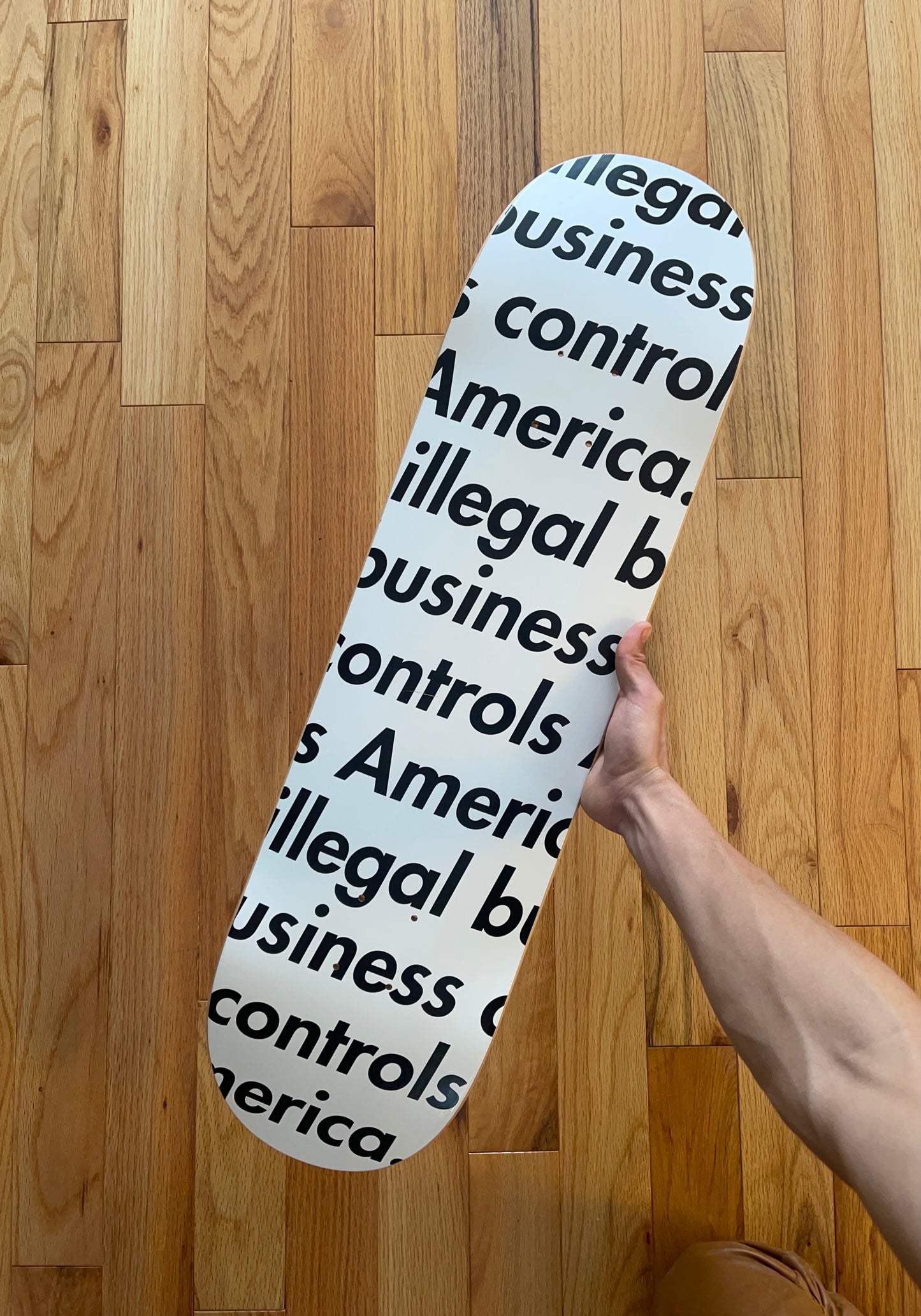 SS2018 Supreme Illegal Business Controls America Skate Deck